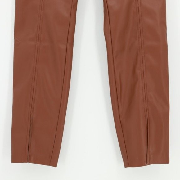 JASON WU Faux‎ Leather Pants with Front Slit - Picture 6 of 8